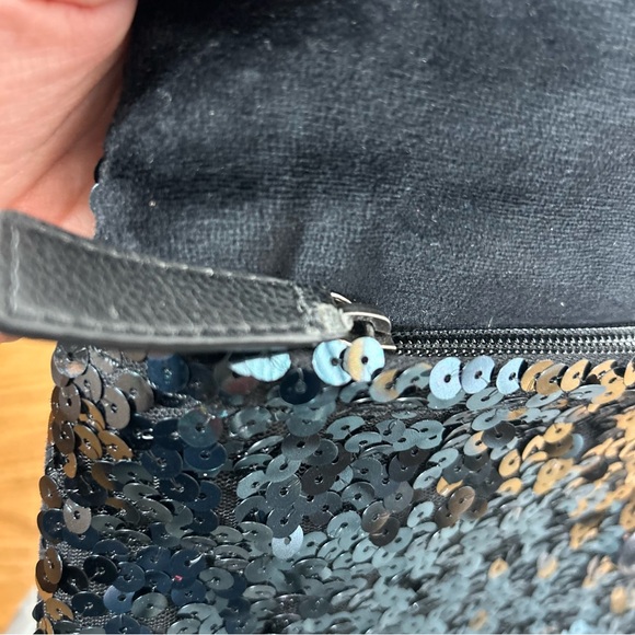 *SOLD*Juicy Couture | Sequined Faux Velvet Convertible Bowed Clutch - Picture 14 of 15